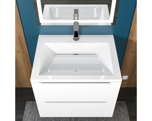 Раковина для ванной Uperwood Olivia 60 см, белая глянцевая Раковина для ванной Uperwood Olivia 60 см, белая глянцевая