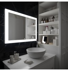 Зеркало для ванной с подсветкой Uperwood Barsa (60*80 см, LED подсветка, сенсорный выключатель, антизапотевание)