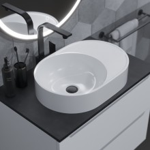 Раковина для ванной накладная Uperwood Luna (50 см, овальная)