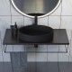 Комплект столешница для ванной Uperwood Tanos (с накладной раковиной Rome и кронштейнами 100 см, бук темный)