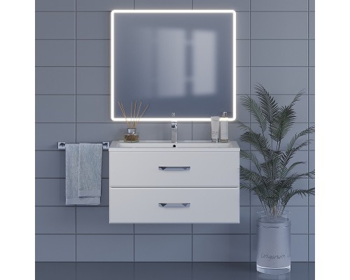Зеркало для ванной с подсветкой Uperwood Foster (90*80 см, LED подсветка, сенсорный выключатель, антизапотевание)