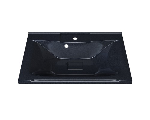 Раковина для ванной полувстраиваемая Uperwood Elen (65 см, с декоративной накладкой, черный металл)