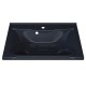 Раковина для ванной полувстраиваемая Uperwood Elen (65 см, с декоративной накладкой, черный металл)