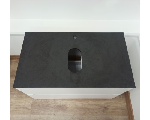 Столешница под раковину для ванной накладная Uperwood Tanos HPL (90 см, пластик, черная)