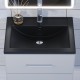 Раковина кварцевая для ванной Uperwood Foster Quartz (60 см, черная матовая, уголь)
