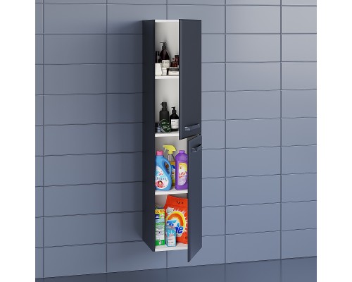 Шкаф-пенал для ванной Uperwood Foster (36*30*160 см, подвесной, черный)