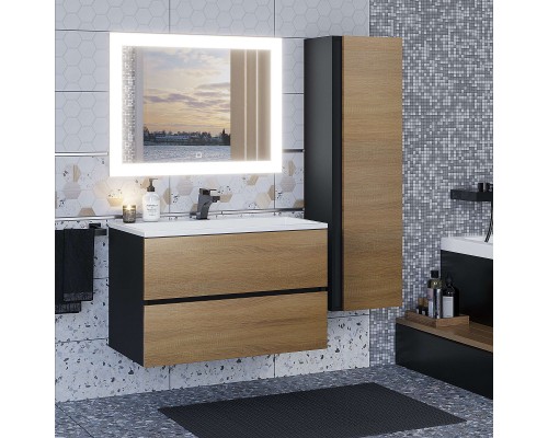 Зеркало для ванной с подсветкой Uperwood Barsa (80*70 см, LED подсветка, сенсорный выключатель, антизапотевание)