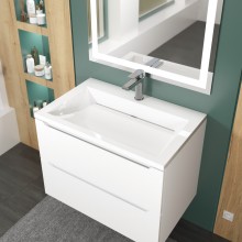 Раковина для ванной полувстраиваемая Uperwood Infinity 70х45х16,4 см, белая глянцевая