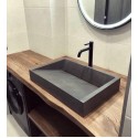 Раковина для ванной комнаты накладная Uperwood Mariana (60*40 см, прямоугольная, графит)