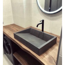 Раковина для ванной комнаты накладная Uperwood Mariana (60*40 см, прямоугольная, графит)