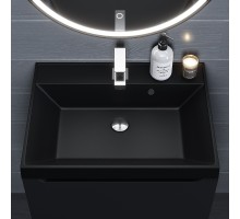 Раковина кварцевая для ванной Uperwood Classic Quartz (70 см, черная матовая, космос)