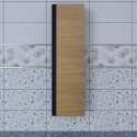 Шкаф-пенал для ванной Uperwood Barsa (35*28*120 см, подвесной, черный/дуб сонома)