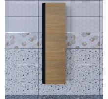 Шкаф-пенал для ванной Uperwood Barsa (35*28*120 см, подвесной, черный/дуб сонома)
