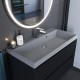 Раковина кварцевая для ванной Uperwood Classic Quartz (100 см, серая матовая, бетон)