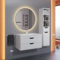 Зеркало для ванной с подсветкой Uperwood Modul (65*65 см, бесконтактный сенсор, антизапотевание, круглое, теплая подсветка)