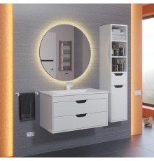 Зеркало для ванной с подсветкой Uperwood Modul (80*80 см, бесконтактный сенсор, антизапотевание, круглое, теплая подсветка)