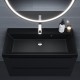 Раковина кварцевая для ванной Uperwood Classic Quartz (90 см, черная матовая, космос)