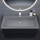 Раковина кварцевая для ванной Uperwood Classic Quartz (100 см, серая матовая, бетон)