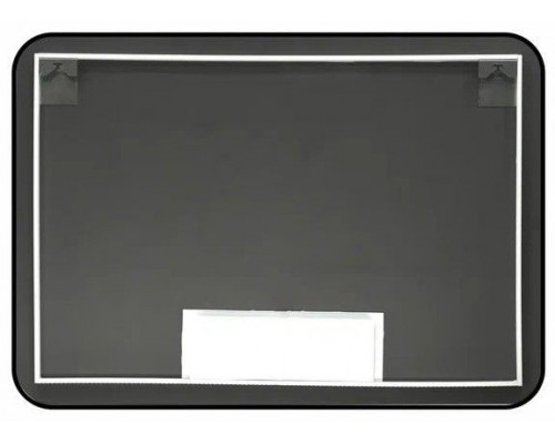 Зеркало для ванной с подсветкой Uperwood Modul (100*80 см, сенсорная кнопка, антизапотевание, черное, теплая подсветка)