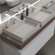 Раковина для ванной накладная кварцевая Uperwood Tanos Quartz (50 см, прямоугольная, с декоративной накладкой, жасмин)