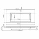Раковина для ванной полувстраиваемая Uperwood Infinity 100х45х15,3 см, черная глянцевая