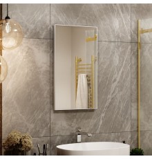 Зеркало для ванной с подсветкой Uperwood Vizo (40*70 см, белый профиль)