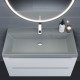Раковина кварцевая для ванной Uperwood Classic Quartz (90 см, серая матовая, платина)