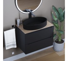 Раковина для ванной комнаты накладная Uperwood Rome (55*35 см, овальная, черный)