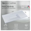 Раковина для ванной полувстраиваемая Uperwood Lotus 100 см, прямоугольная, белая матовая