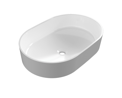 Раковина для ванной накладная Uperwood Aura (60 см, овальная, белая)