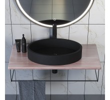 Комплект столешница для ванной Uperwood Tanos (с накладной раковиной Rome и кронштейнами 90 см, бук светлый)