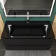 Раковина для ванной полувстраиваемая Uperwood Infinity 100х45х15,3 см, черная глянцевая