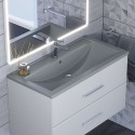 Раковина кварцевая для ванной Uperwood Foster Quartz (90 см, серая матовая, бетон)