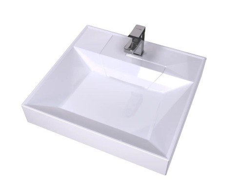 Раковина для ванной над стиральной машиной Uperwood Top (60*55 см, белая глянцевая)