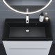 Раковина кварцевая для ванной Uperwood Classic Quartz (80 см, черная матовая, уголь)