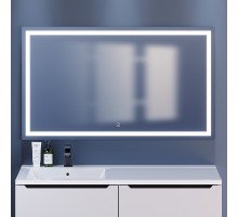 Зеркало для ванной с подсветкой Uperwood Tanos (120*70 см, LED подсветка, сенсорный выключатель, антизапотевание)