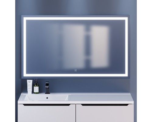 Зеркало для ванной с подсветкой Uperwood Tanos (120*70 см, LED подсветка, сенсорный выключатель, антизапотевание)