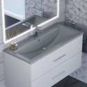 Раковина кварцевая для ванной Uperwood Foster Quartz (100 см, серая матовая, бетон)