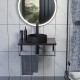Комплект столешница для ванной Uperwood Tanos (с накладной раковиной Round и кронштейнами 60 см, бук темный)