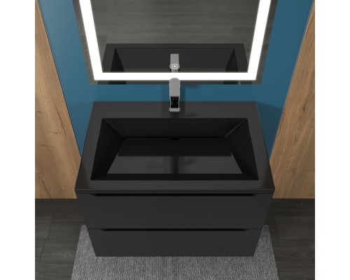 Раковина для ванной Uperwood Olivia 70 см, черная глянцевая Раковина для ванной Uperwood Olivia 70 см, черная глянцевая