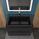 Раковина для ванной Uperwood Olivia 70 см, черная глянцевая