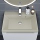 Раковина кварцевая для ванной Uperwood Classic Quartz (60 см, бежевая матовая, лён)