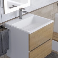 Раковина для ванной полувстраиваемая Uperwood Barsa, 50 см, прямоугольная, белая