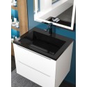 Раковина для ванной Uperwood Olivia 60 см, черная глянцевая