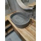 Раковина для ванной комнаты накладная Uperwood London (60*40 см, овальная, графит)