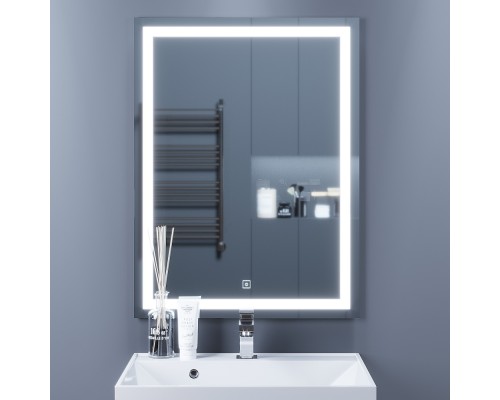 Зеркало для ванной с подсветкой Uperwood Tanos (60*80 см, LED подсветка, сенсорный выключатель, антизапотевание)