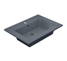 Раковина для ванной полувстраиваемая Uperwood Parma Quartz (65 см, серая матовая, бетон)
