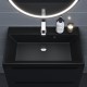 Раковина кварцевая для ванной Uperwood Classic Quartz (70 см, черная матовая, уголь)