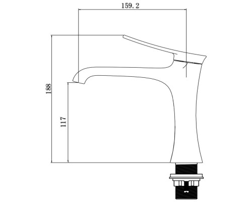 Смеситель для раковины Kern 1077 white