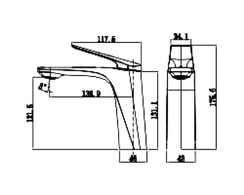 Смеситель для раковины Kern 1062 matt gun